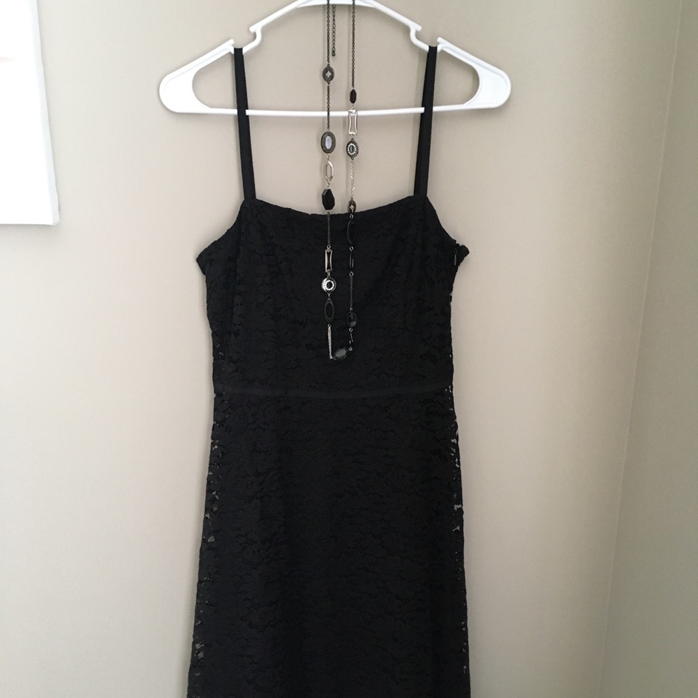Ann Taylor black lace dress
